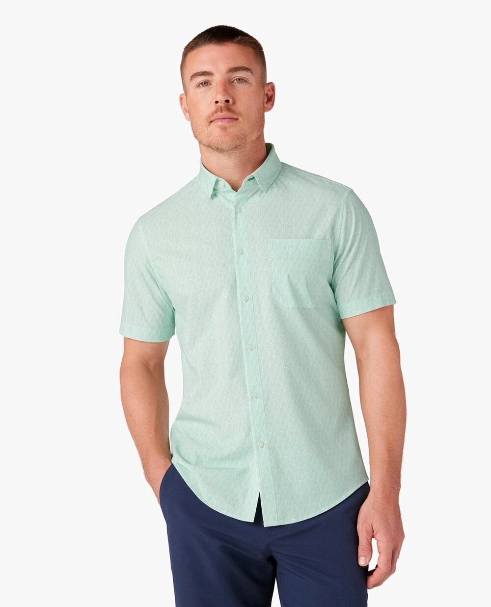 NWT Mizzen Main Leeward Shirt Mens S Small Green Neptune Saguaro SS Polo 1WS1618